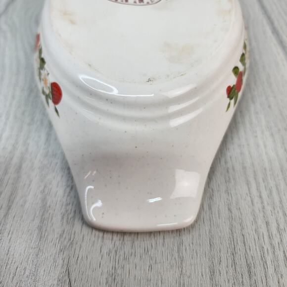 Vintage Sheffield Strawberries n Cream 10" Au Gratin Baking Stoneware Oven Dish - Picture 7 of 10